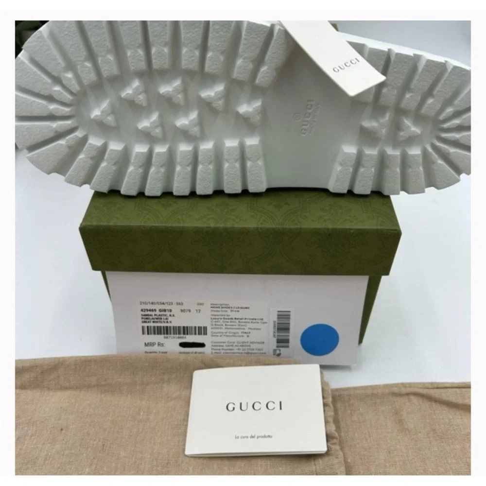 Gucci web slide sandals size 12 made in Italy - Picture 3 of 8